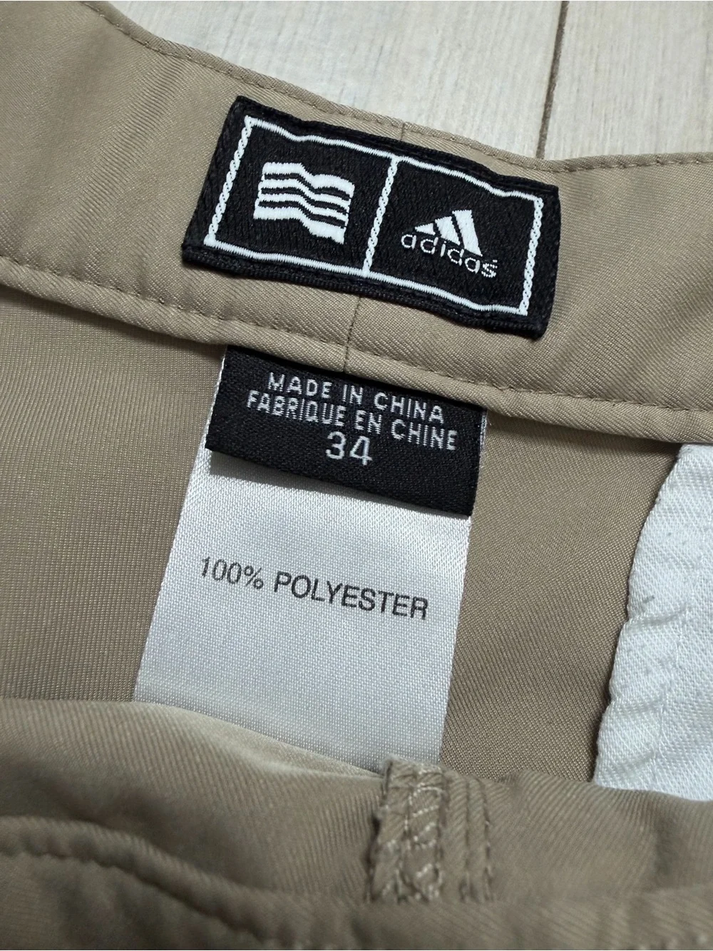adidas Men's Flat Front Khaki Shorts